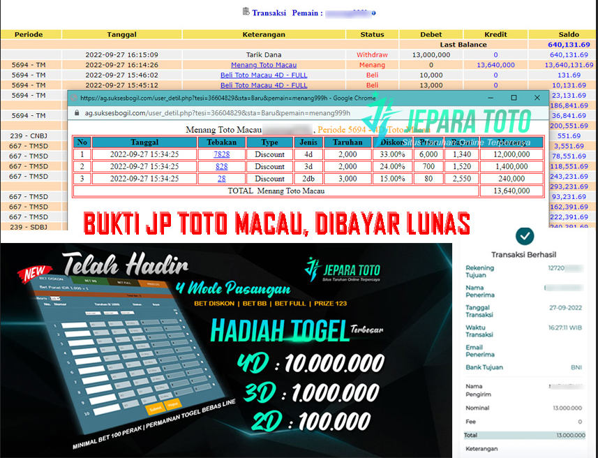 HASIL BUKTI JP MEMBER JEPARATOTO