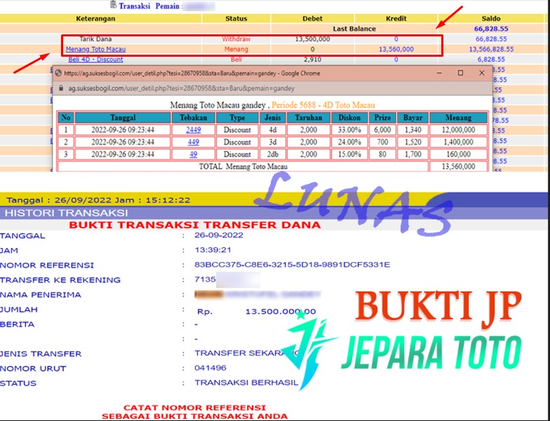 HASIL BUKTI JP MEMBER JEPARATOTO