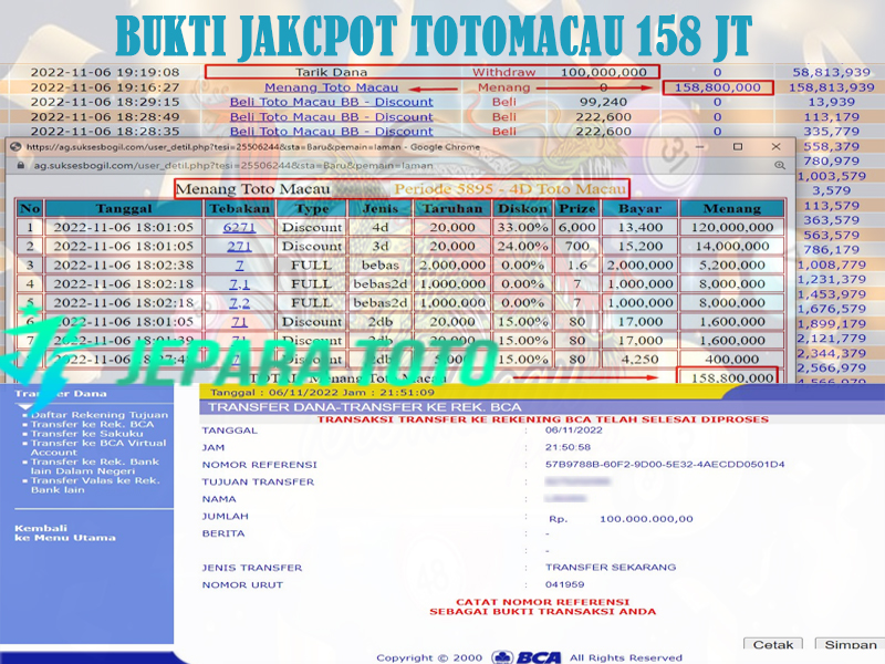 HASIL BUKTI JP TOTOMACAU MEMBER JEPARATOTO