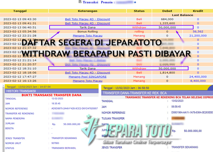 HASIL BUKTI JP TOTO MACAU MEMBER JEPARATOTO