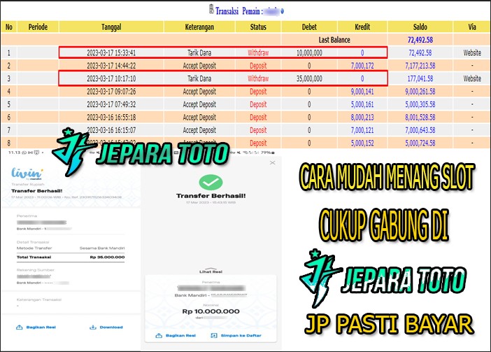 HASIL BUKTI JP SLOT MEMBER JEPARATOTO