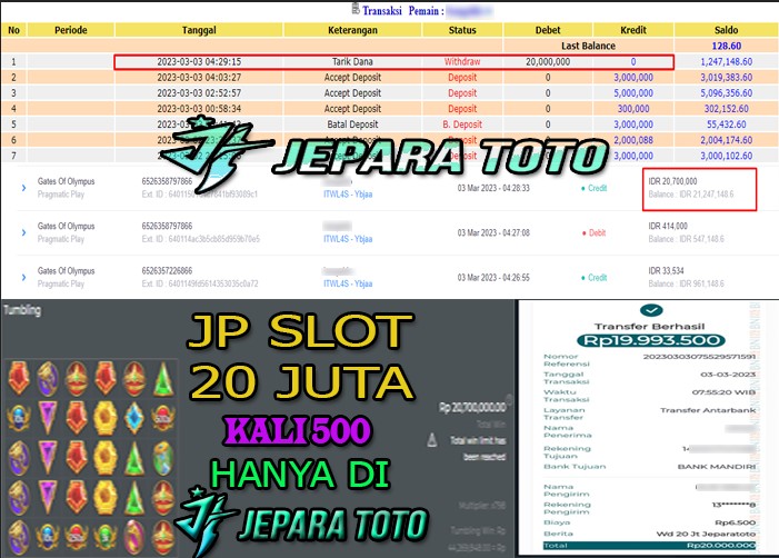 HASIL BUKTI JP SLOT MEMBER JEPARATOTO