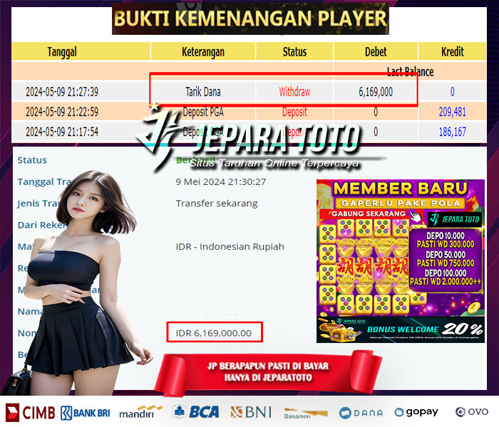 BUKTI KEMENANGAN SLOT MAHJONG WAYS MEMBER JEPARATOTO