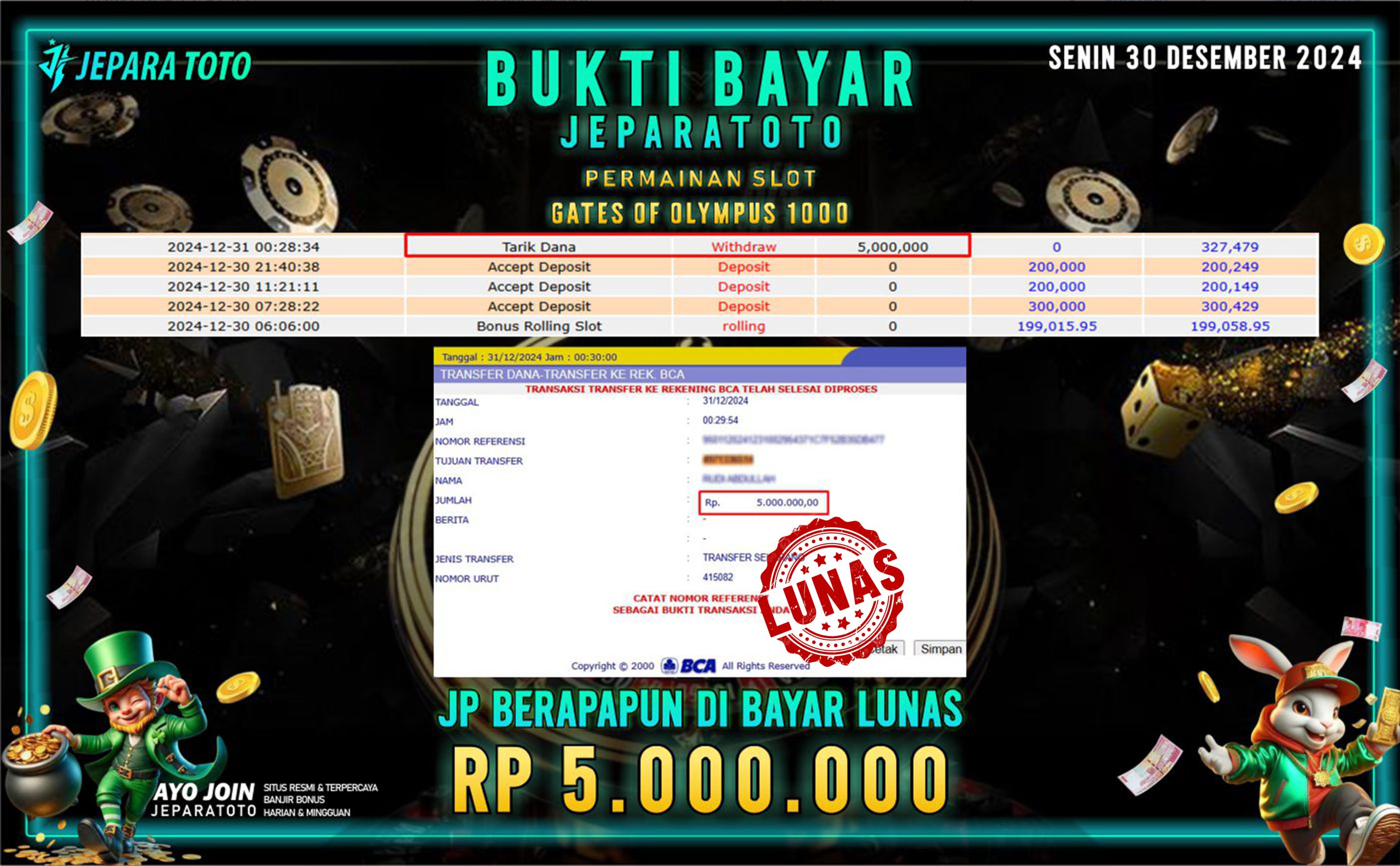 BUKTI KEMENANGAN SLOT GATES OF OLYMPUS 1000 MEMBER JEPARATOTO