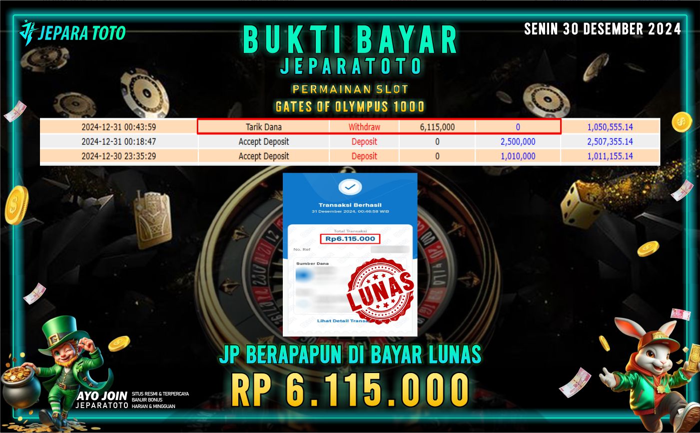 BUKTI KEMENANGAN SLOT GATES OF OLYMPUS 1000 MEMBER JEPARATOTO