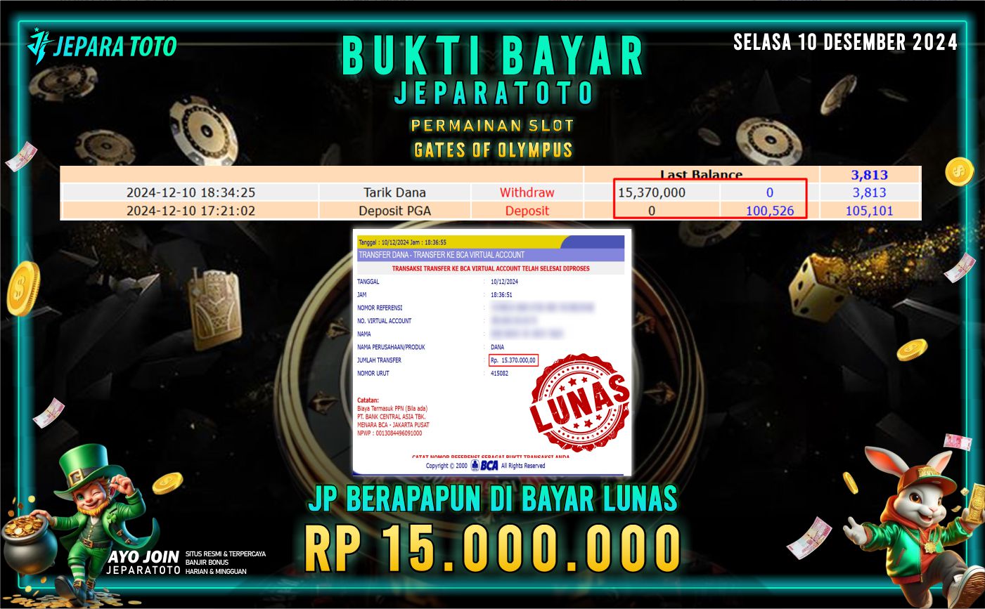 BUKTI KEMENANGAN SLOT GATES OF OLYMPUS MEMBER JEPARATOTO