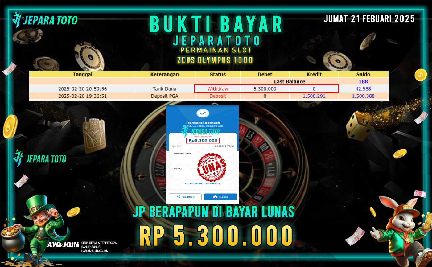 BUKTI KEMENANGAN SLOT GAME GATES OF OLYMPUS X1000 MEMBER JEPARATOTO