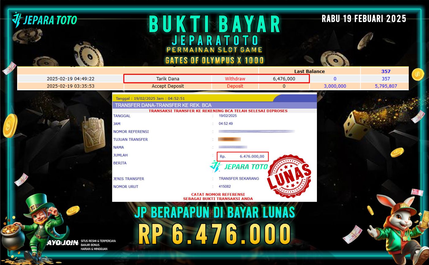 BUKTI KEMENANGAN SLOT GAME GATES OF OLYMPUS X1000 MEMBER JEPARATOTO