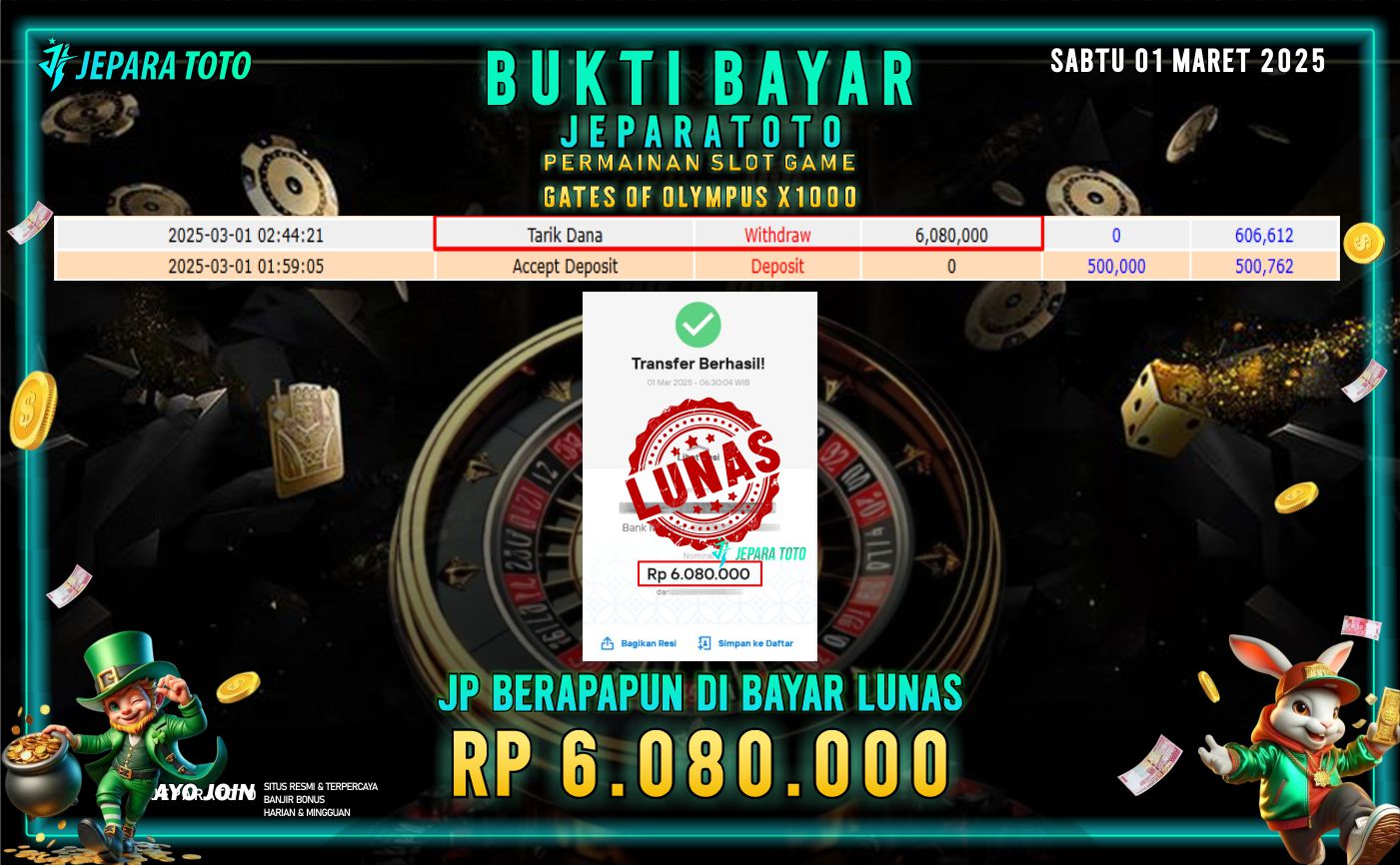 BUKTI KEMENANGAN SLOT GAME GATES OF OLYMPUS X1000 MEMBER JEPARATOTO